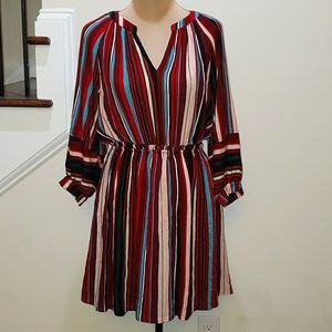 NEW! Main Strip multi-color striped dress